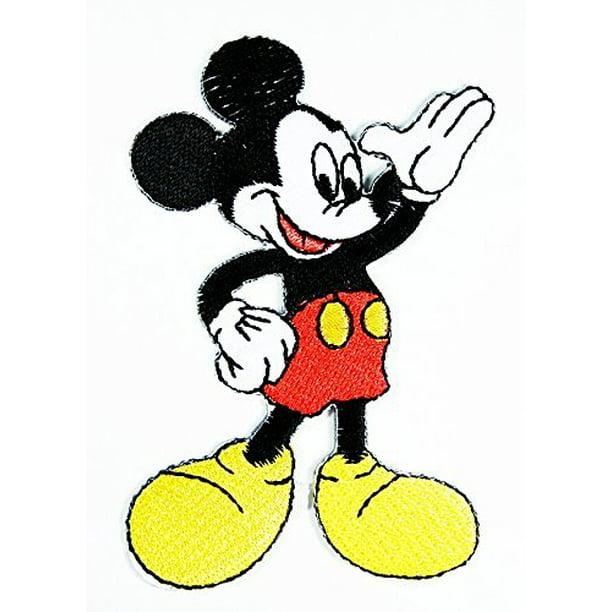 mickey mouse Disney fabric applique iron on 5 poses run 2.5 inch